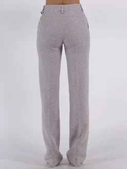 ALESSANDRA RICH Pantaloni<PANTALONE SVASATO CON PAILLETTES Rosa