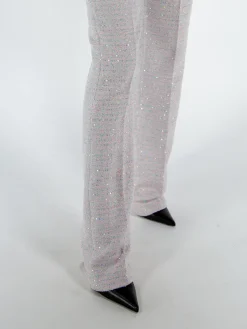 ALESSANDRA RICH Pantaloni<PANTALONE SVASATO CON PAILLETTES Rosa