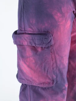 OFF-WHITE Pantaloni<PANTALONE TIE DYE CONTOUR CARGO Rosa, Viola