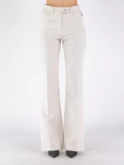 COURREGES Pantaloni<PANTALONE TWILL 70'S BOOTCUT Bianco