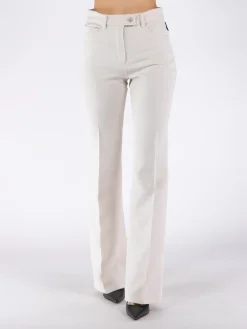 COURREGES Pantaloni<PANTALONE TWILL 70'S BOOTCUT Bianco