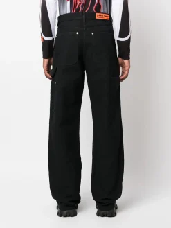 HERON PRESTON Pantaloni<PANTALONE VINTAGE WASH CANVAS CARPENTER Nero