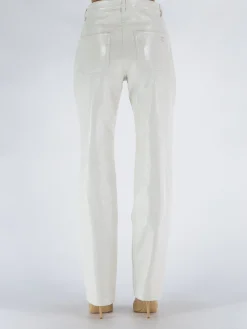 COURREGES Pantaloni<PANTALONE VINYL 5-POCKET ICONIC Bianco