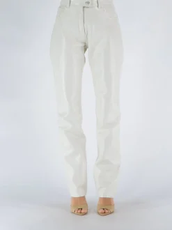 COURREGES Pantaloni<PANTALONE VINYL 5-POCKET ICONIC Bianco
