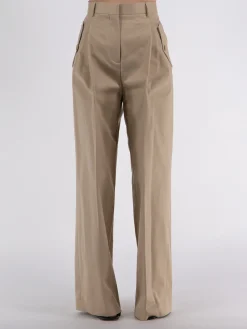 LANVIN Pantaloni<PANTALONE WIDE LEG Beige