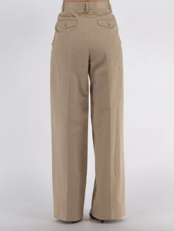 LANVIN Pantaloni<PANTALONE WIDE LEG Beige