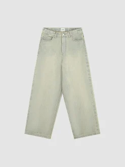ARTE Pantaloni<PANTALONE WIDE LEG WASHED DENIM Verde