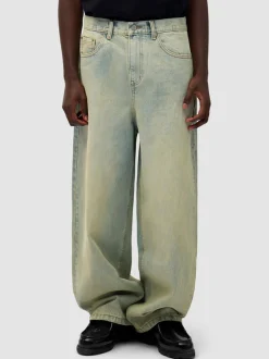 ARTE Pantaloni<PANTALONE WIDE LEG WASHED DENIM Verde