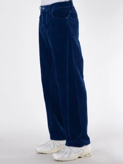SUNFLOWER Pantaloni<PANTALONE WIDE TWIST CORD Blu