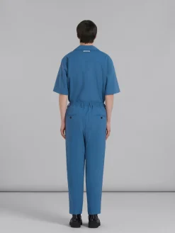 MARNI Pantaloni<PANTALONI CON COULISSE IN FRESCO DI LANA Blu
