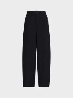 MARNI Pantaloni<PANTALONI CROP IN FRESCO LANA CON COULISSE Nero
