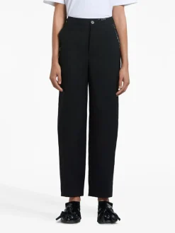 MARNI Pantaloni<PANTALONI CROP IN FRESCO LANA CON COULISSE Nero