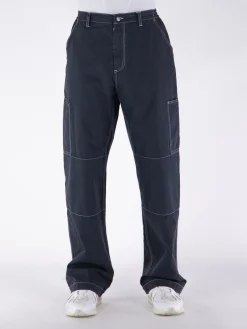 MM6 MAISON MARGIELA Pantaloni<PANTALONI DRITTI CON RICAMO Blu