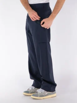 MARNI Pantaloni<PANTALONI IN FRESCO LANA CON TASCHE CARGO Blu