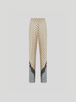 ETRO Pantaloni<PANTALONI PALAZZO FLOREALI Arancione, Azzurro, Beige, Nero