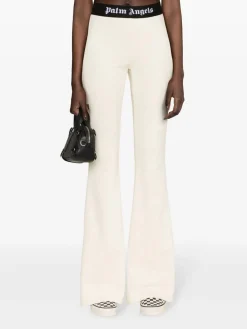 PALM ANGELS Pantaloni<PANTALONI SPORTIVI SVASATI Bianco