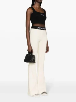 PALM ANGELS Pantaloni<PANTALONI SPORTIVI SVASATI Bianco