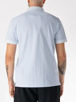 STONE ISLAND Polo<POLO A MANICE CORTE CON PATCH LOGO Azzurro