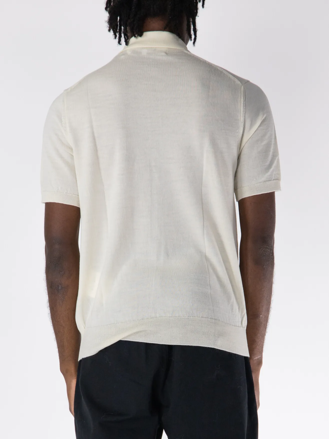 COMME DES GARCONS PLAY Polo|Polo<POLO A MANICHE CORTE CON LOGO UNISEX Bianco