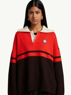 WALES BONNER Polo<POLO CALM Beige, Nero, Rosso