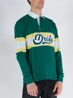 DROLE DE MONSIEUR Polo<POLO CON MANICHE LUNGHE Bianco, Giallo, Verde