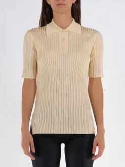 JIL SANDER Polo<POLO IN MAGLIA Beige