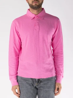 SUNFLOWER Polo<POLO LONGSEEVE RUGBY WAFFLE TEE Rosa