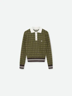 WALES BONNER Polo<POLO SELASSIE Marrone, Verde