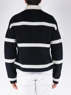 JW ANDERSON Polo<POLO STRUCTURED LONG-SLEEVE Nero