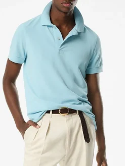 TOM FORD Polo<POLO TENNIS PIQUET Azzurro