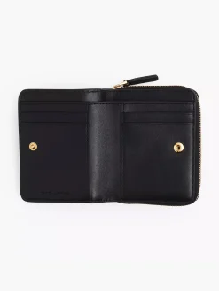 MARC JACOBS. Portafogli<PORTAFOGLIO THE LEATHER MINI COMPACT Nero