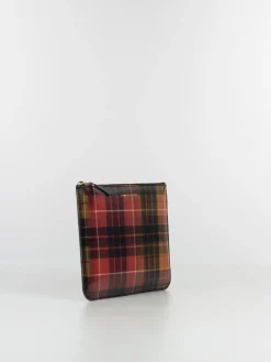 COMME DES GARCONS WALLET Portafogli|Portafogli<PORTAFOGLIO WALLET LENTICULAR TARTAN UNISEX Giallo, Rosso