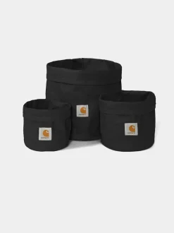 CARHARTT WIP Accessori Decorativi<PORTAVASI GROUNDWORKS PLANTER SET Bianco, Nero