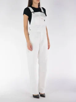 CARHARTT WIP Pantaloni<SALOPETTE BIB OVERALL Bianco