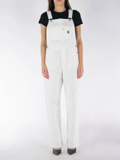 CARHARTT WIP Pantaloni<SALOPETTE BIB OVERALL Bianco