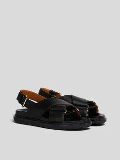 Sandali<SANDALI FUSSBETT Nero