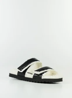 GIA BORGHINI Sandali<SANDALO DOUBLE STRAP PLATFORM Bianco, Nero