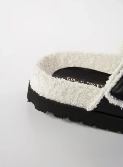 GIA BORGHINI Sandali<SANDALO DOUBLE STRAP PLATFORM Bianco, Nero