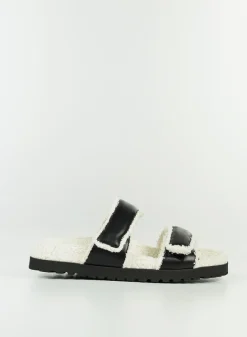 GIA BORGHINI Sandali<SANDALO DOUBLE STRAP PLATFORM Bianco, Nero