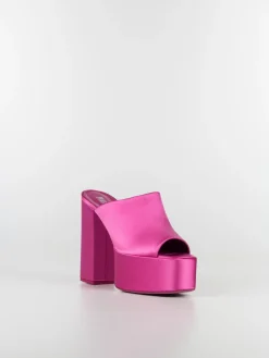 Sandali<SANDALO SASHA MULE RASO Fuxia