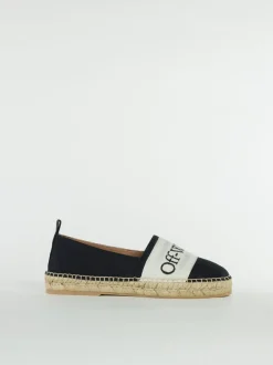 OFF-WHITE Scarpe Basse<SCAPRA ESPADRILLAS CON LOGO BOOKISH Beige, Bianco, Nero