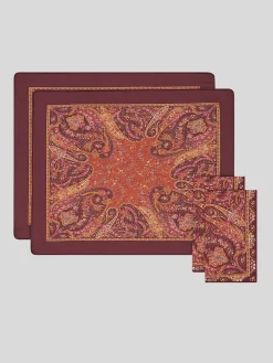ETRO HOME ACCESSORY Accessori Decorativi<SET 2 TOVAGLIETTE AMERICANE TOVAGLIOLI Arancione