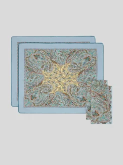ETRO HOME ACCESSORY Accessori Decorativi<SET 2 TOVAGLIETTE AMERICANE TOVAGLIOLI Azzurro