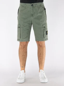 STONE ISLAND Shorts<SHORT CARGO GARMENT Verde
