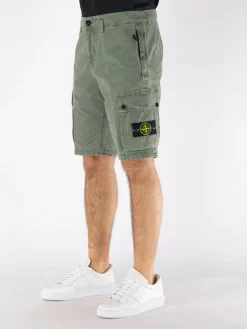 STONE ISLAND Shorts<SHORT CARGO GARMENT Verde