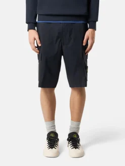STONE ISLAND Shorts<SHORT CARGO STRETCH COTTON TELA PARACADUTE Blu, Giallo