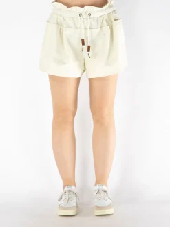 MONCLER Shorts<SHORT IN TWILL TECNICO Bianco