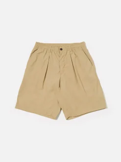 UNIVERSAL WORKS Shorts<SHORT SPORTIVO PLISSETTATO Beige