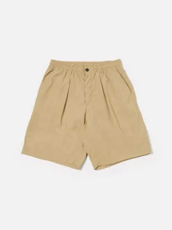 UNIVERSAL WORKS Shorts<SHORT SPORTIVO PLISSETTATO Beige