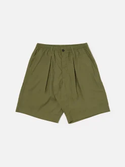 UNIVERSAL WORKS Shorts<SHORT SPORTIVO PLISSETTATO Verde